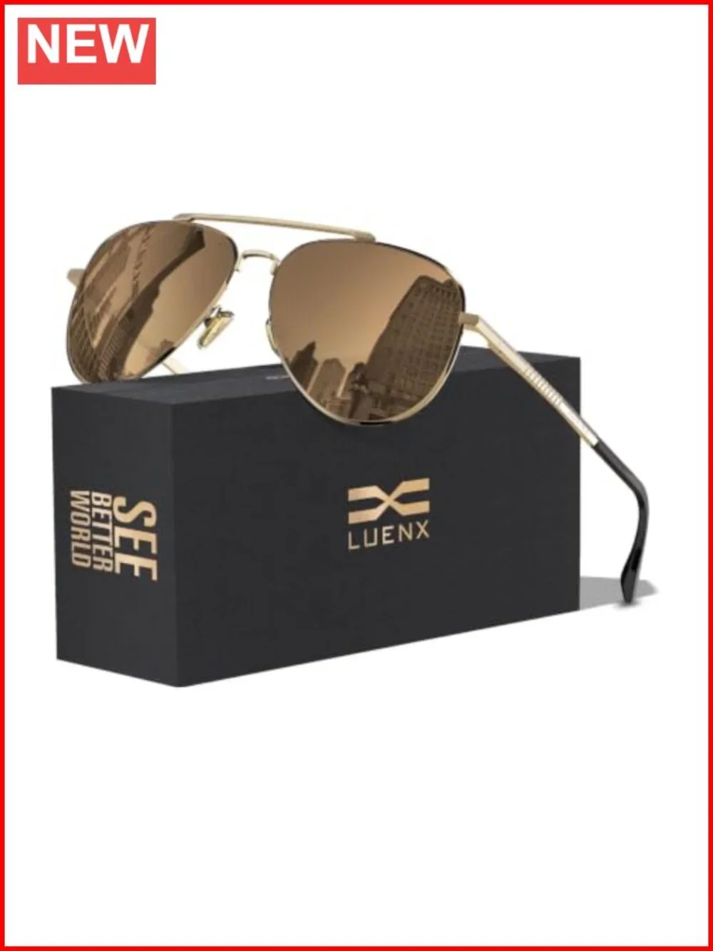 Polarized Aviator Sunglasses UV400 Protection Driving Metal Frame